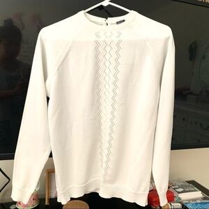 Vintage EILEEN white knit sweater women size M
